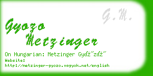 gyozo metzinger business card